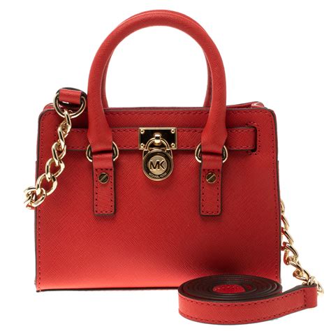 michael kors hamilton lock saffiano medium dark red crossbody bags|Amazon.com: Michael Kors Hamilton Handbags.